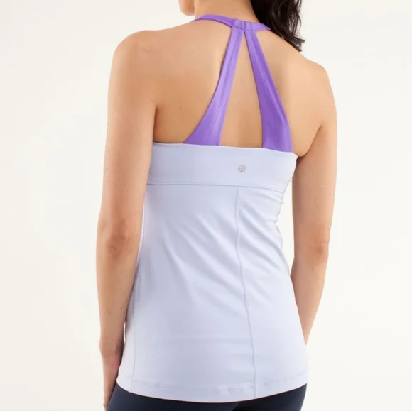 Lululemon Scoop Me Up Tank Built-In Bra Power Purple Racerback Halter Size 4 - Picture 5 of 14
